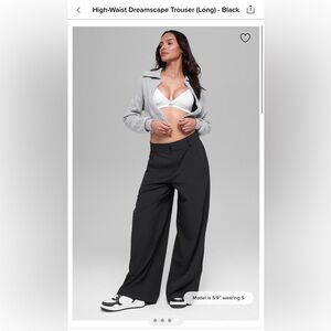 ALO Yoga Black Wide-Leg Trousers